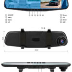 Зеркало регистратор Full HD 4,3 дюйма с антибликовым покрытием
