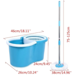 Турбо швабра с ведром Spin MOP 360 голубая