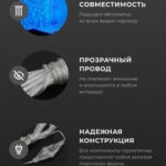 Прозрачный удлинитель для гирлянд 3м