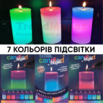 Набір воскових свічок 3шт Mood Magic зі справжнім полум’ям та LED підсвічуванням