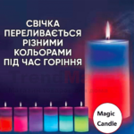 Набір воскових свічок 3шт Mood Magic зі справжнім полум’ям та LED підсвічуванням