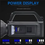 Ручний ліхтар-прожектор із сонячною панеллю та Powerbank