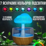 Зволожувач повітря Гриб з ефектом дощу та підсвічуванням